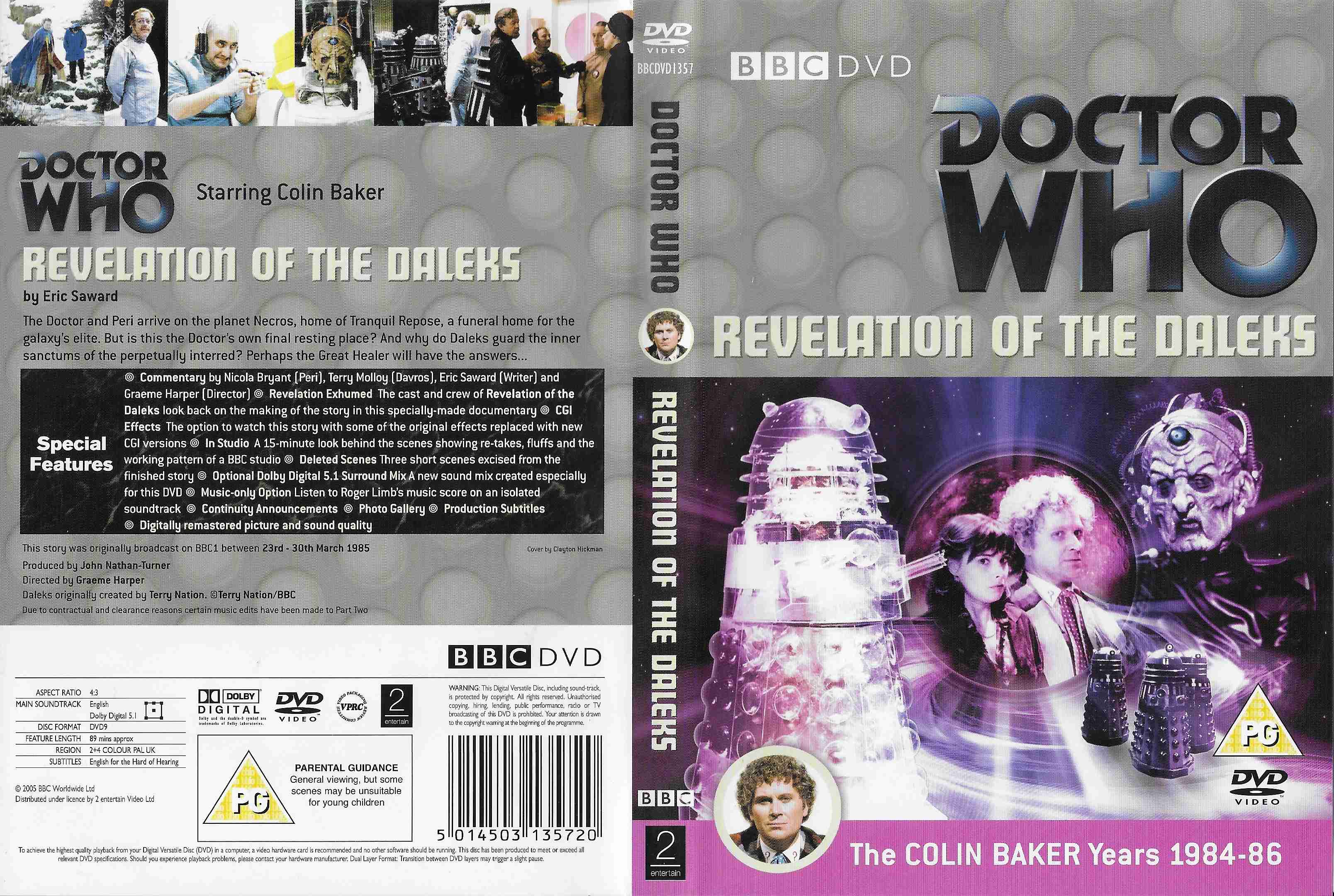 Picture of BBCDVD 1357 Doctor Who - Revelation of the Daleks by artist Eric Saward from the BBC records and Tapes library